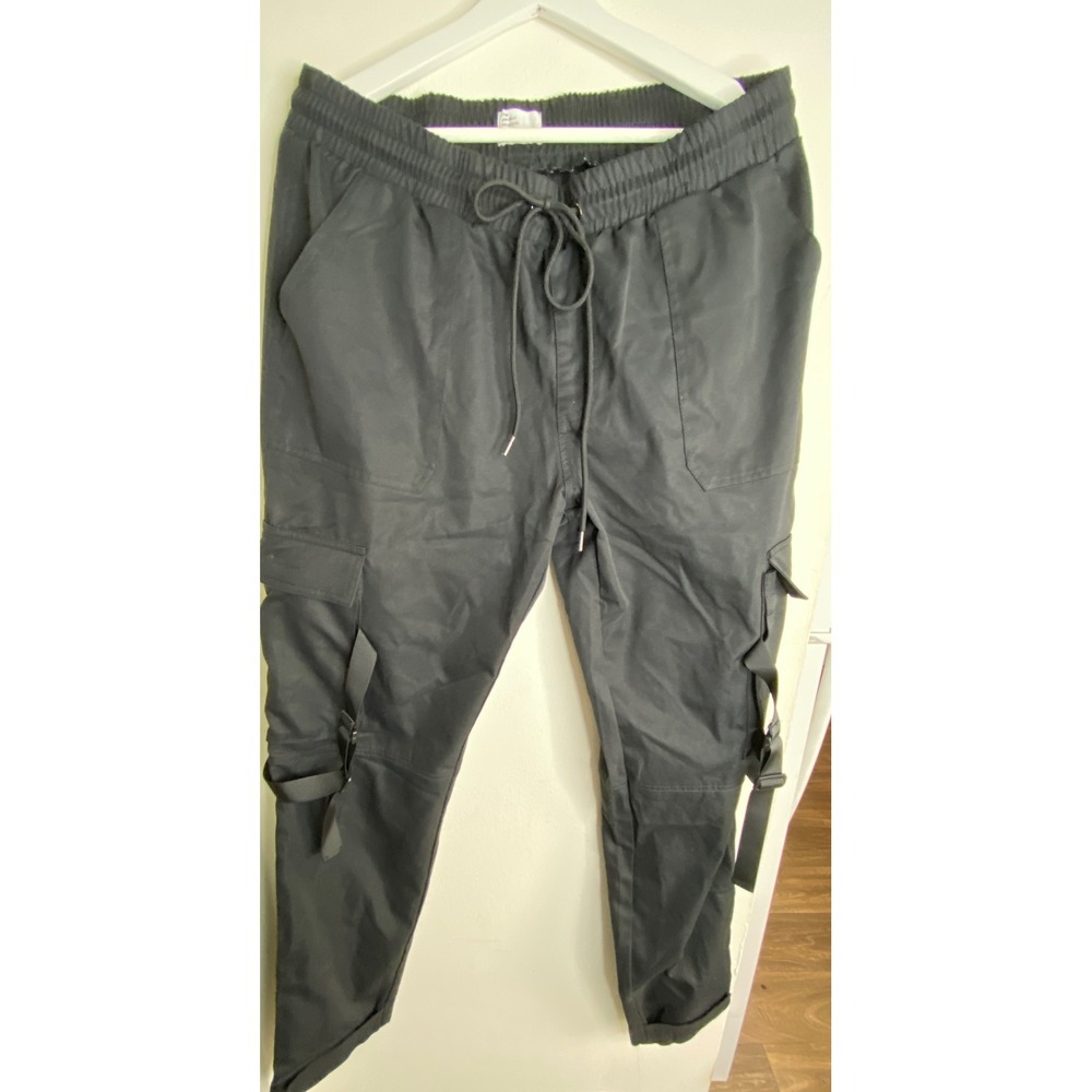 EPTM Black Cargo Pants Mens XL-36‎ Tactical Techwear Streetwear Style 9367
